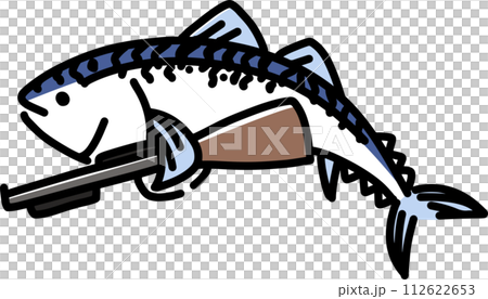 面白い鯖のサバイバルイラスト 面白い鯖のサバイバルイラスト 112622653