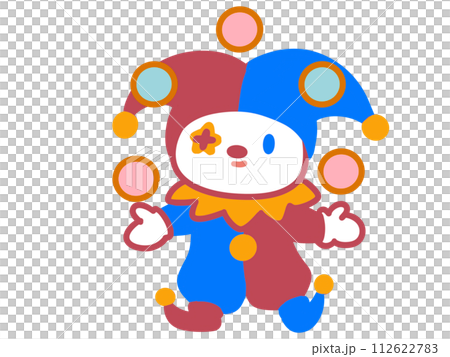 かわいいピエロのイラスト 112622783