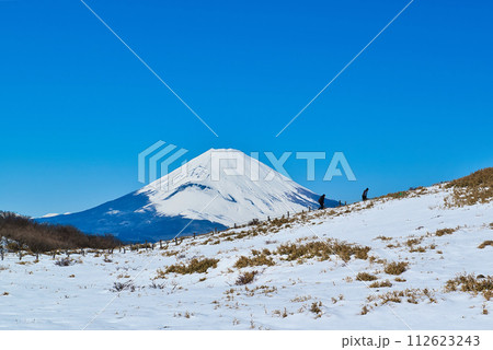 神奈川県　箱根駒ケ岳ロープウェーからの富士山の風景 112623243