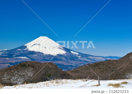 神奈川県　箱根駒ケ岳ロープウェーからの富士山の風景 112623253