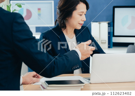 ミーティングするビジネスウーマン ミーティングするビジネスウーマン 112623402