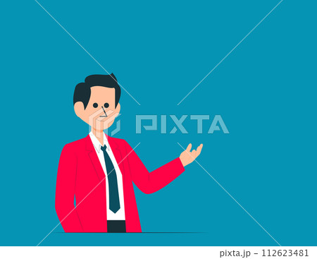 Business person inviting. Vector illustration cartoon concept Business person inviting. Vector illustration cartoon concept 112623481