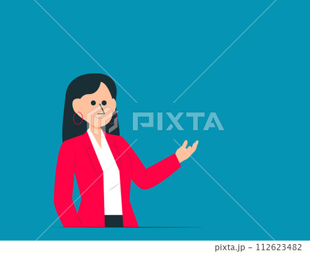 Business person inviting. Vector illustration cartoon concept 112623482