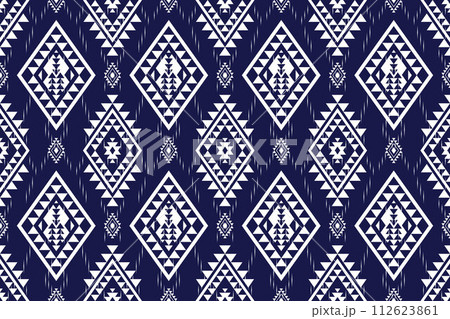 Navajo tribal vector seamless pattern. Native American ornament. Ethnic South Western decor style. Boho geometric ornament. Vector seamless pattern. Mexican blanket, rug. Woven carpet illustration. Navajo tribal vector seamless pattern. Native American ornament. Ethnic South Western decor style. Boho geometric ornament. Vector seamless pattern. Mexican blanket, rug. Woven carpet illustration. 112623861