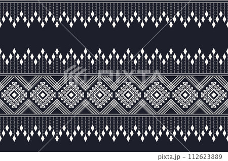 Vertical ikat geometric traditional style,seamless pattern and line texture background. Use for fabric, textile, decoration elements. 112623889