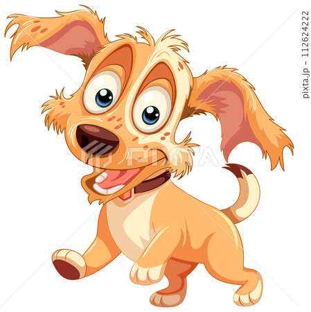 Cheerful Puppy with Floppy Ears Cheerful Puppy with Floppy Ears 112624222