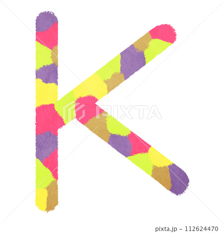 アルファベット「K」の飾り文字 112624470