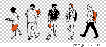 People of the city (line drawing) 02 112624939