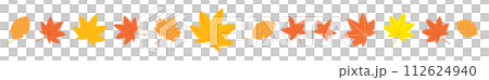 Autumn leaves line illustration 112624940