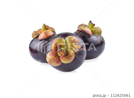 mangosteen isolated on white background mangosteen isolated on white background 112625061