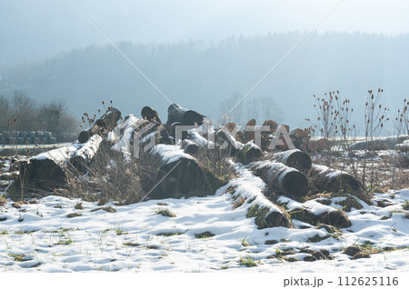 Winter landscape in Southern France 112625116