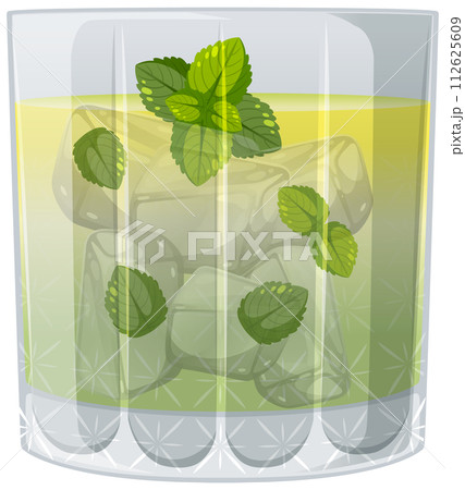 Refreshing Mint Lemonade in Glass 112625609