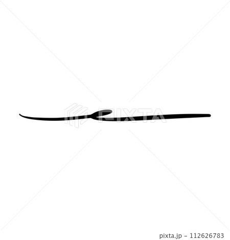 Hand drawn curly swish icon vector illustration, paint brush design element of swash, swoosh, swoosh underline swirl squiggle stroke illustration 112626783
