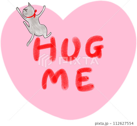 猫とハート_HUG ME 112627554