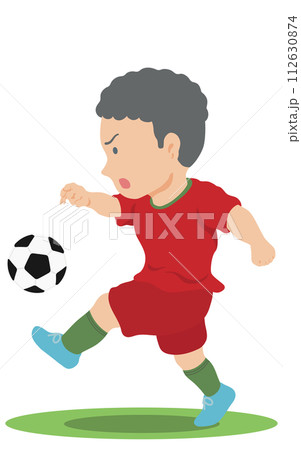 パスを出すサッカー選手 パスを出すサッカー選手 112630874