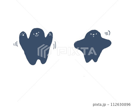なぞの生き物ポーズイラスト1 112630896