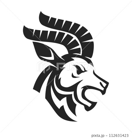 Gazelle Logo template Isolated. Brand Identity. Icon Abstract Vector graphic Gazelle Logo template Isolated. Brand Identity. Icon Abstract Vector graphic 112631423