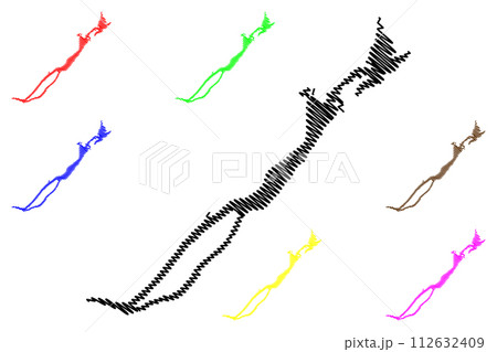 Lake Grand (Canada, North America, Newfoundland and Labrador) map vector illustration, scribble sketch map Lake Grand (Canada, North America, Newfoundland and Labrador) map vector illustration, scribble sketch map 112632409