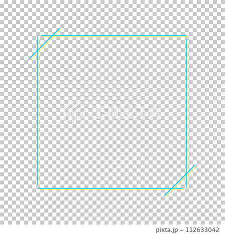 簡約時尚的線框-可愛的裝飾邊框/背景素材-方形 112633042