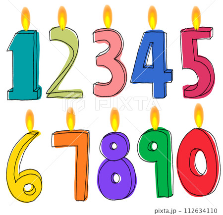 vector illustration of a birthday candle 112634110