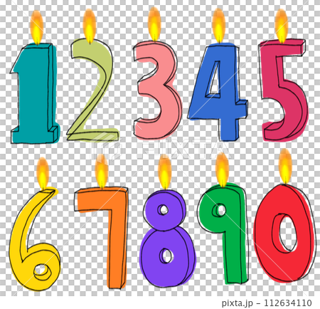 vector illustration of a birthday candle 112634110