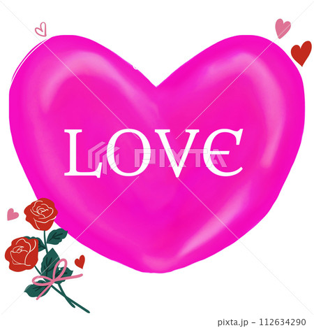 薔薇とハート 112634290