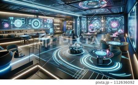 「近未来デザインのハイテクカフェ」 112636092