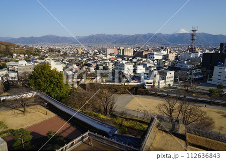 山梨県甲府市の舞鶴城公園周辺の風景 山梨県甲府市の舞鶴城公園周辺の風景 112636843