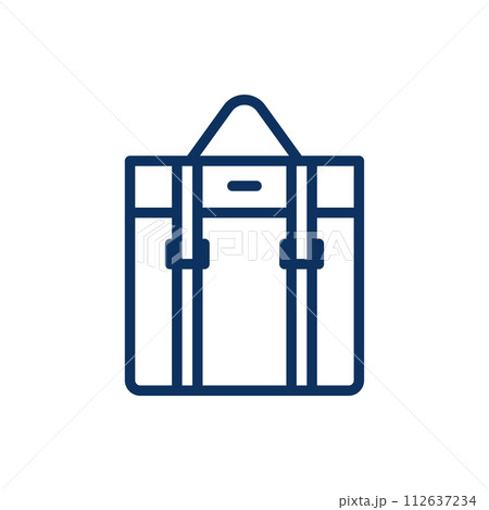 Tote Shopper Bag Icon. Vector Isolated Line Art Illustration with Editable Stroke of Tote Sack in Minimal Style. 112637234