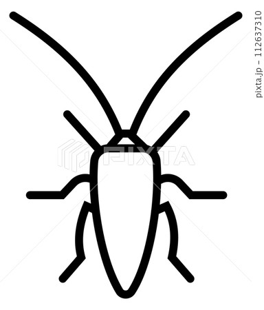 Cockroach linear icon. Pest symbol. Entomology sign 112637310