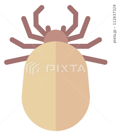 Flea icon. Animal blood parasite. Wild insect 112637329