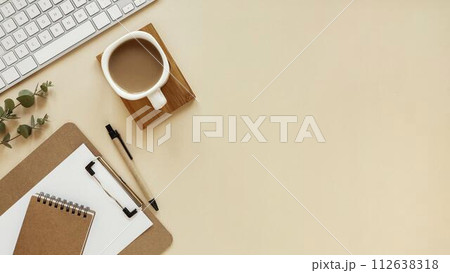 arrangement of natural material stationery arrangement of natural material stationery 112638318