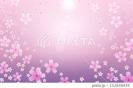桜の花が舞う背景イラスト 112638435