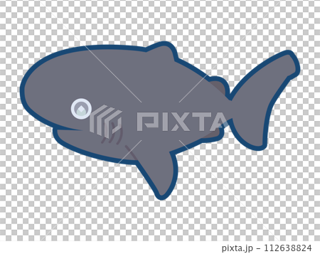 Illustration of cute western shark 112638824