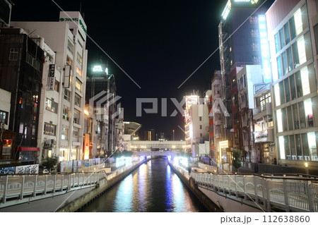 夜の道頓堀川 夜の道頓堀川 112638860