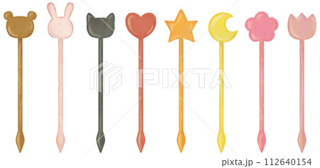 お弁当ピックのイラストセット 112640154