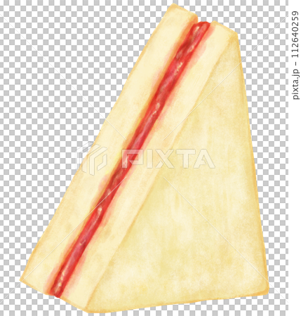 いちごジャムサンドのイラスト 112640259