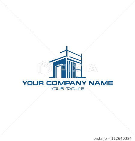 Illustration design home architecture symbol on the white background 112640384