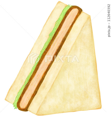 カツサンドのイラスト 112640392