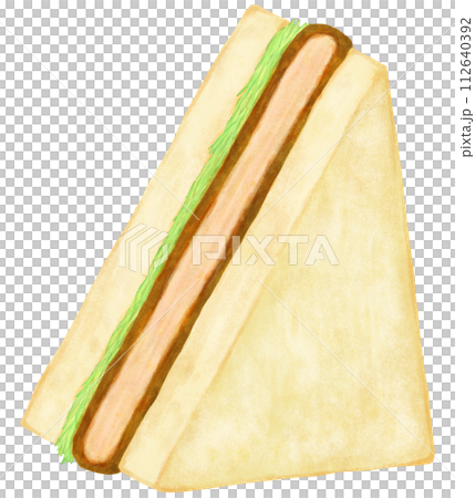 カツサンドのイラスト 112640392
