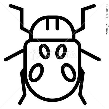 Ladybird linear icon. Ladybug beetle. Bug symbol Ladybird linear icon. Ladybug beetle. Bug symbol 112640455