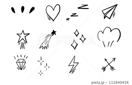 Set of different hand drawn doodles. Set of different hand drawn doodles. 112640456