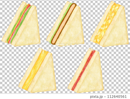 Sandwich illustration set 112640561