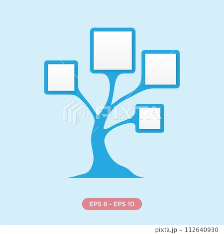 Diagram tree infographic icon silhouette vector design element Diagram tree infographic icon silhouette vector design element 112640930