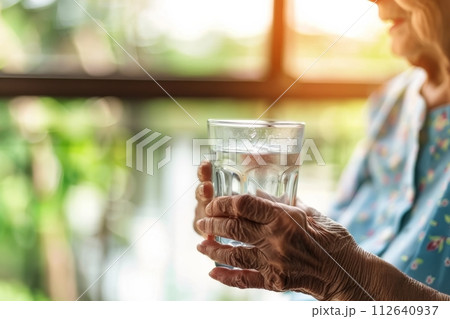 old women and man lifestyle Senior nurse home care patient elderly 112640937