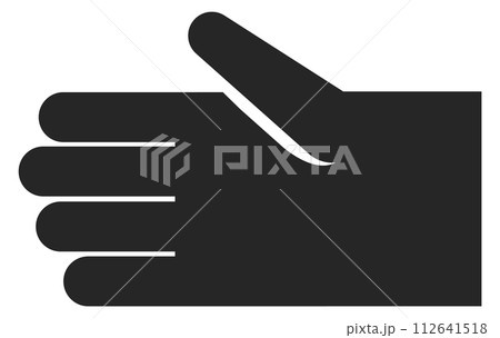 Safety glove symbol. Hand protection black icon 112641518