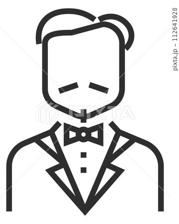 Movie star male portrait. Actor head icon 112641928