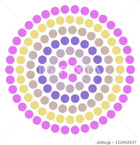 Round dot color pattern. Circle shape mosaic 112642017