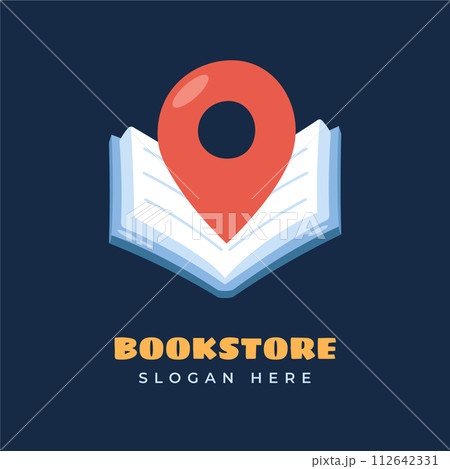 Hand drawn bookstore logo 112642331
