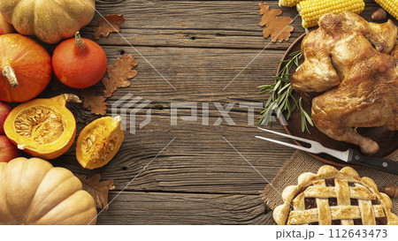 frame with food on wooden background frame with food on wooden background 112643473